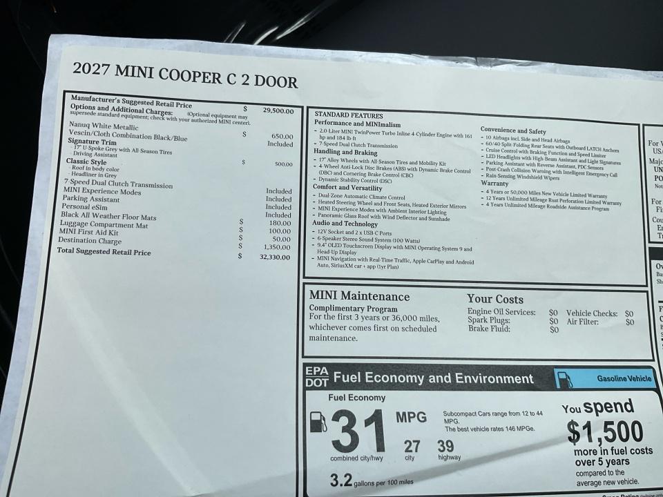2027 MINI 2 DOOR Base