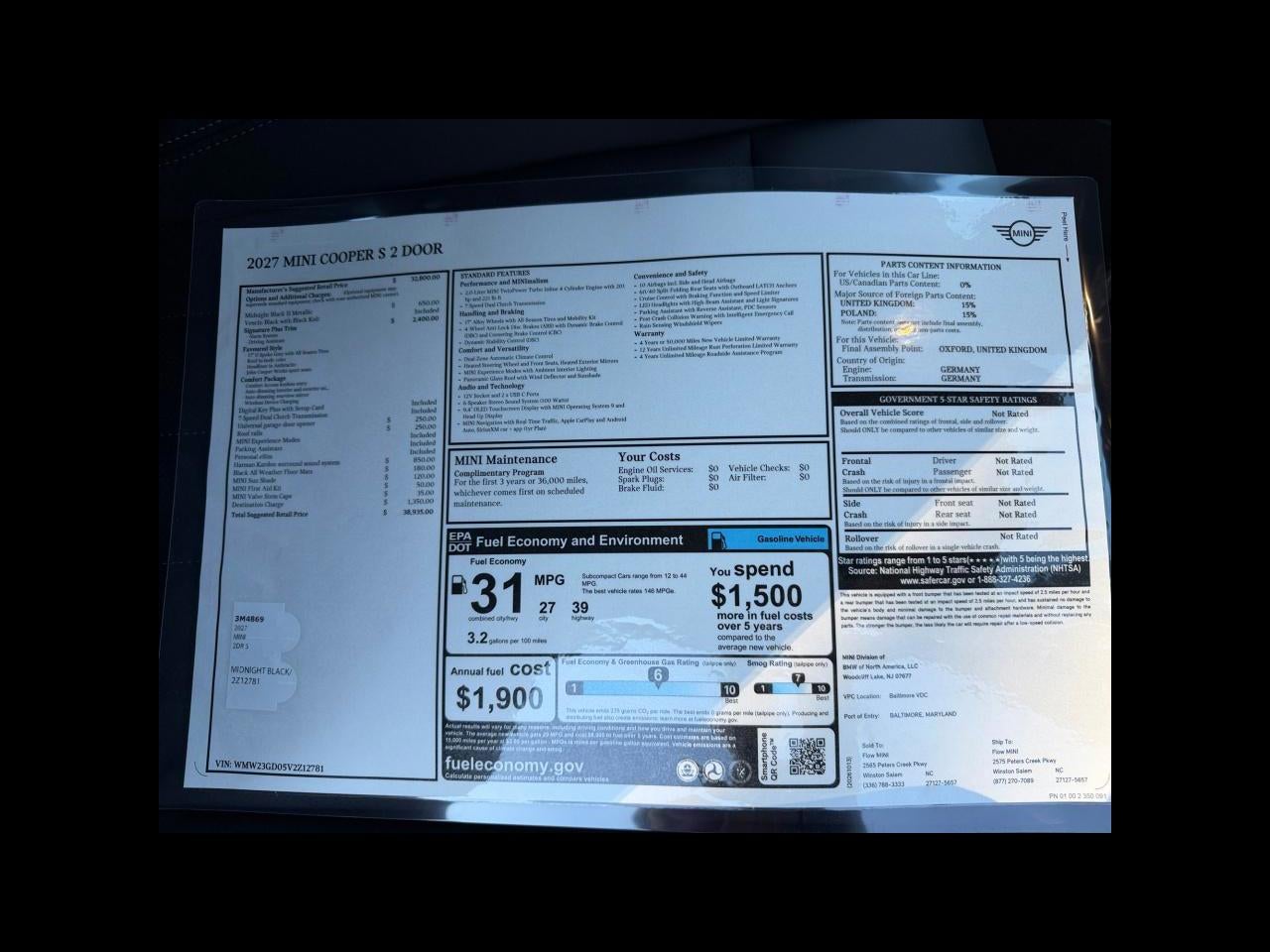 2027 MINI 2 DOOR SIGNATURE PLUS