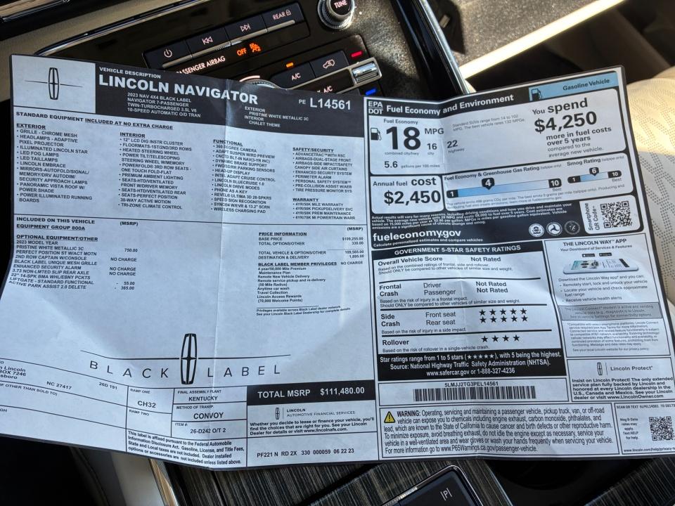 2023 Lincoln Navigator Black Label